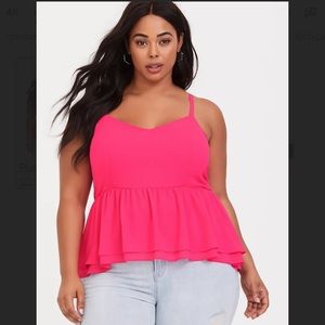 TORRID PEPLUM CHIFFON MIDI CAMI TORRID SIZE 00